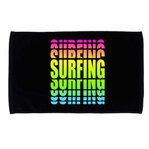 Retro Surfing Neon Microfiber Hand Towel