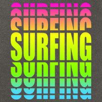 Retro Surfing Neon Cotton Canvas Backpack