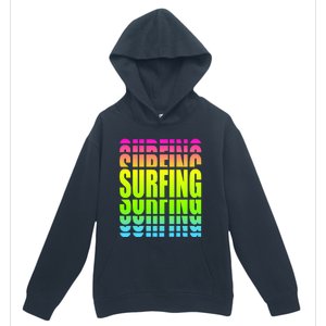 Retro Surfing Neon Urban Pullover Hoodie