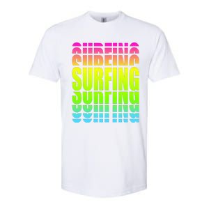 Retro Surfing Neon Softstyle CVC T-Shirt