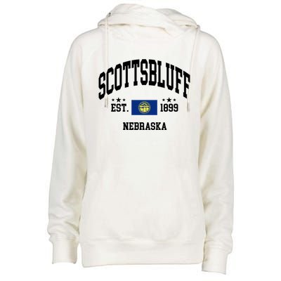 Retro Scottsbluff Nebraska Ne Vintage State Patriotic Flag Funny Gift Womens Funnel Neck Pullover Hood