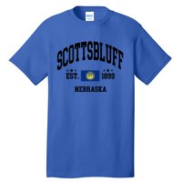 Retro Scottsbluff Nebraska Ne Vintage State Patriotic Flag Funny Gift Tall T-Shirt