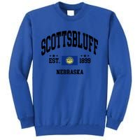 Retro Scottsbluff Nebraska Ne Vintage State Patriotic Flag Funny Gift Tall Sweatshirt