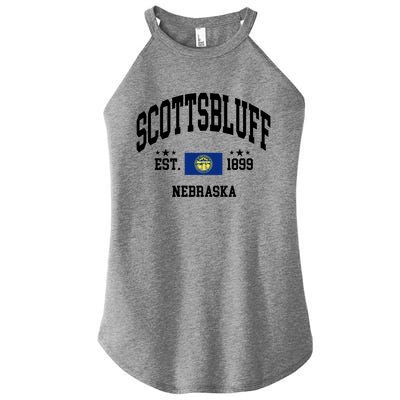 Retro Scottsbluff Nebraska Ne Vintage State Patriotic Flag Funny Gift Women’s Perfect Tri Rocker Tank