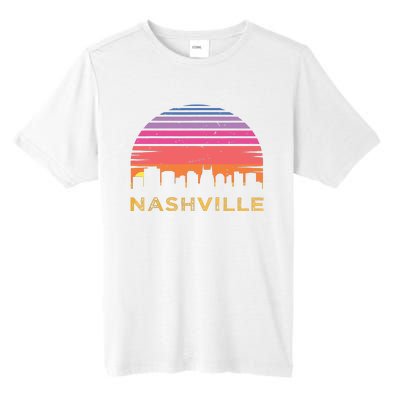 Retro Sunset Nashville Tennessee Vintage Skyline Souvenir Tall Fusion ChromaSoft Performance T-Shirt