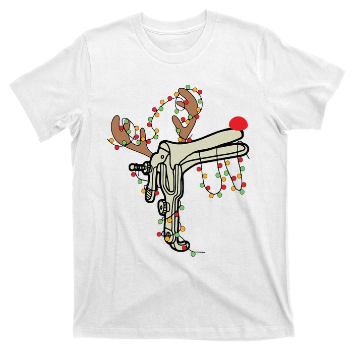 Reindeer Speculum Nurse Gifts For Nurse Christmas Speculum T-Shirt