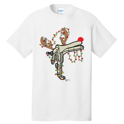 Reindeer Speculum Nurse Gifts For Nurse Christmas Speculum Tall T-Shirt