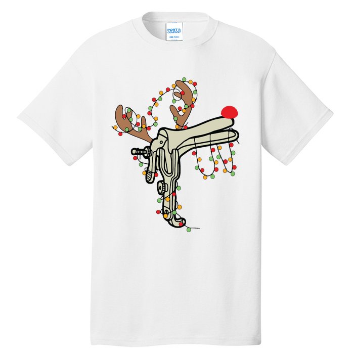 Reindeer Speculum Nurse Gifts For Nurse Christmas Speculum Tall T-Shirt