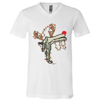 Reindeer Speculum Nurse Gifts For Nurse Christmas Speculum V-Neck T-Shirt