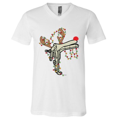 Reindeer Speculum Nurse Gifts For Nurse Christmas Speculum V-Neck T-Shirt