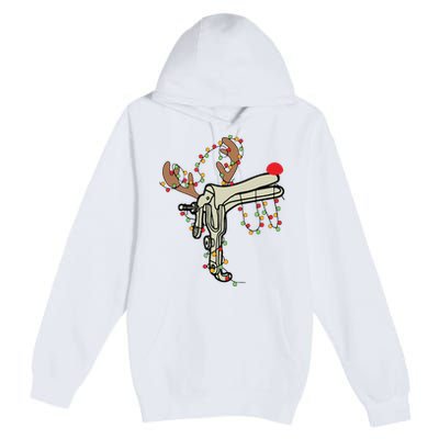 Reindeer Speculum Nurse Gifts For Nurse Christmas Speculum Premium Pullover Hoodie