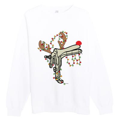 Reindeer Speculum Nurse Gifts For Nurse Christmas Speculum Premium Crewneck Sweatshirt