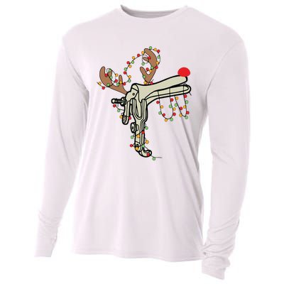 Reindeer Speculum Nurse Gifts For Nurse Christmas Speculum Cooling Performance Long Sleeve Crew