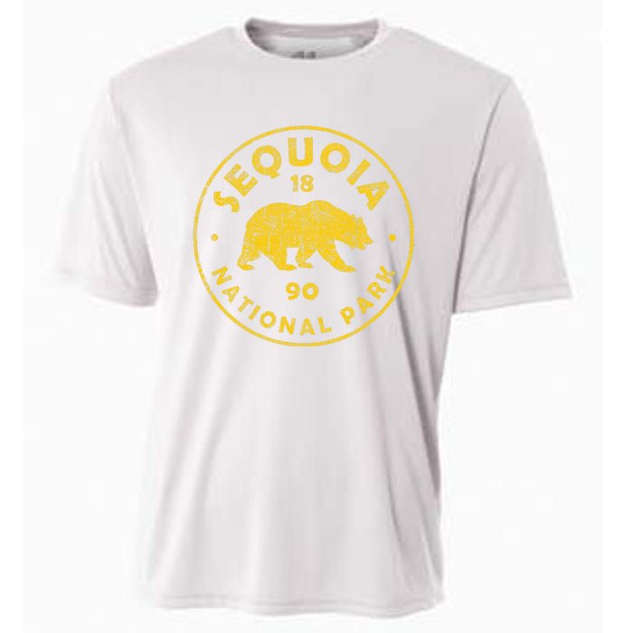 Retro Sequoia National Park Women Vintage Hiking Cooling Performance Crew T-Shirt