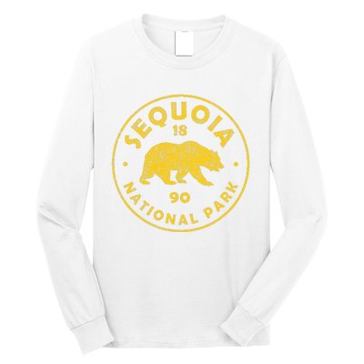 Retro Sequoia National Park Women Vintage Hiking Long Sleeve Shirt