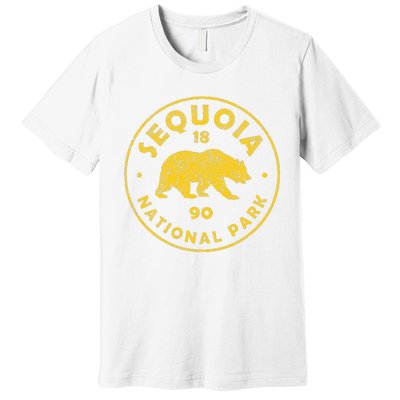 Retro Sequoia National Park Women Vintage Hiking Premium T-Shirt