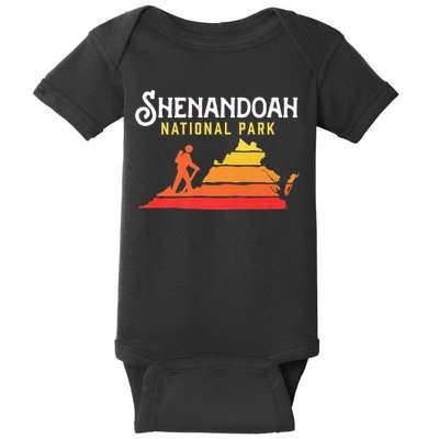 Retro Shenandoah National Park Vintage Hike Baby Bodysuit