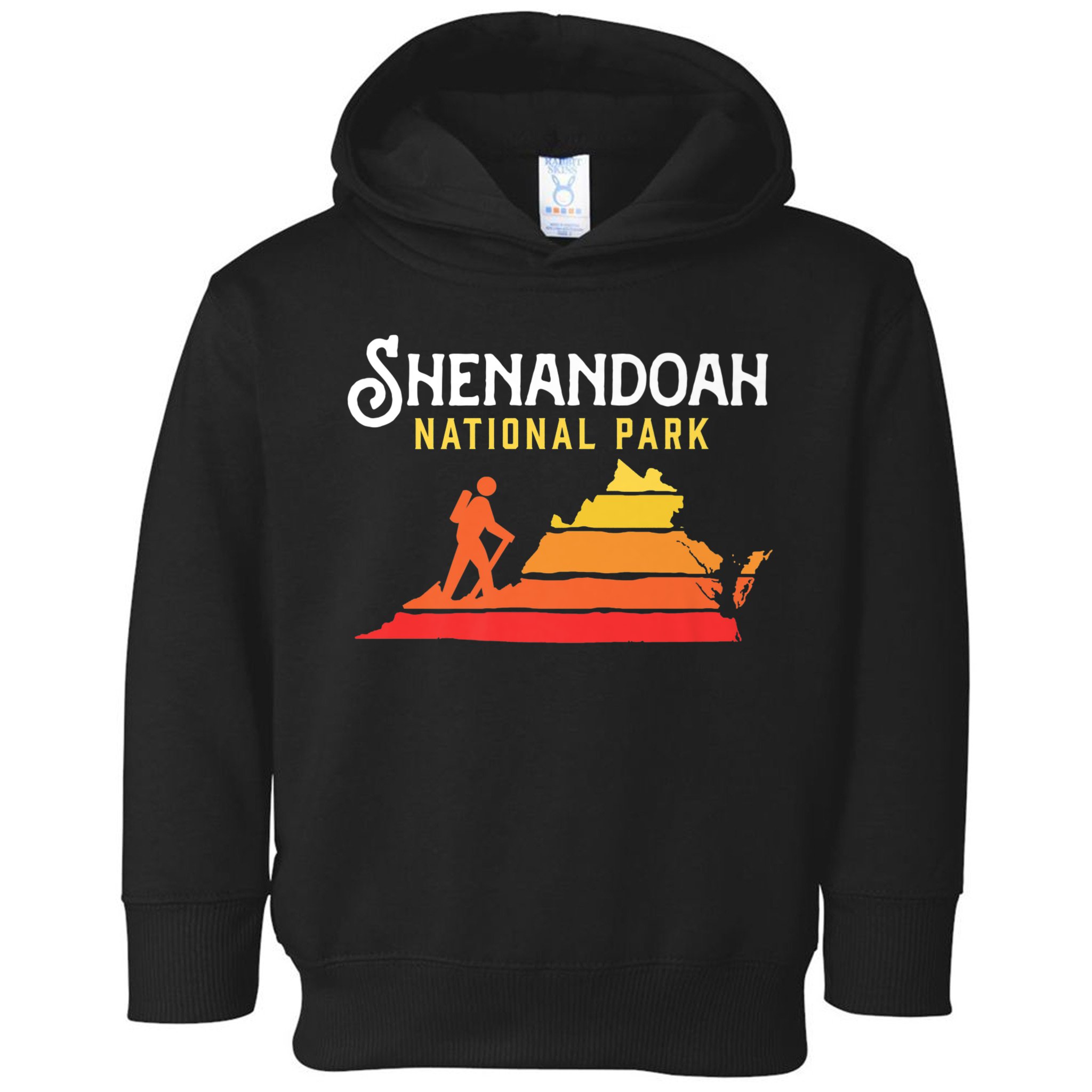 Retro Shenandoah National Park Vintage Hike Toddler Hoodie