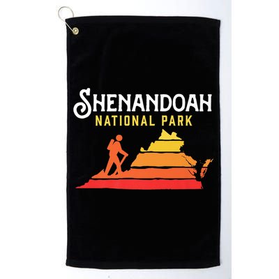 Retro Shenandoah National Park Vintage Hike Golf Towel