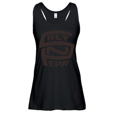 Retro Salt N Pepa Brown Pencil Ladies Essential Flowy Tank