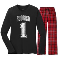 Rodrigo Supporter Number 1 Greatest Fan Women's Long Sleeve Flannel Pajama Set 