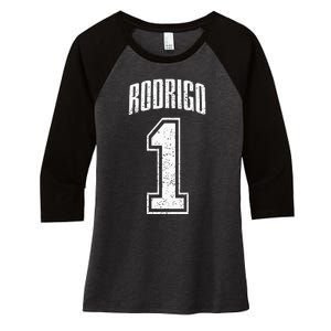 Rodrigo Supporter Number 1 Greatest Fan Women's Tri-Blend 3/4-Sleeve Raglan Shirt