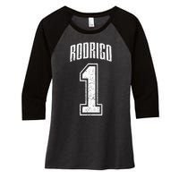 Rodrigo Supporter Number 1 Greatest Fan Women's Tri-Blend 3/4-Sleeve Raglan Shirt