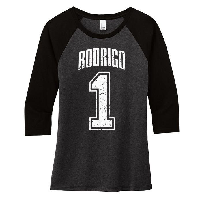 Rodrigo Supporter Number 1 Greatest Fan Women's Tri-Blend 3/4-Sleeve Raglan Shirt