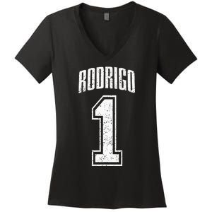 Rodrigo Supporter Number 1 Greatest Fan Women's V-Neck T-Shirt