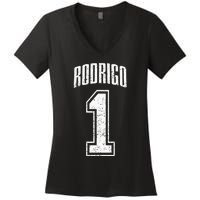 Rodrigo Supporter Number 1 Greatest Fan Women's V-Neck T-Shirt