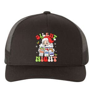 Retro Silent Night ICU Nurse Christmas Intensive Care Unit  Yupoong Adult 5-Panel Trucker Hat