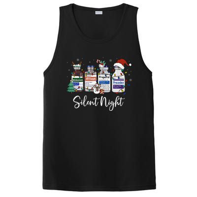 Retro Silent Night Icu Nurse Christmas Intensive Care Unit PosiCharge Competitor Tank