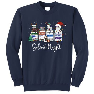 Retro Silent Night Icu Nurse Christmas Intensive Care Unit Sweatshirt