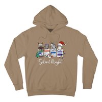 Retro Silent Night Icu Nurse Christmas Intensive Care Unit Hoodie