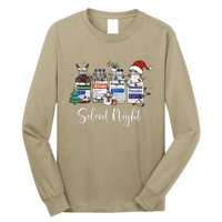 Retro Silent Night Icu Nurse Christmas Intensive Care Unit Long Sleeve Shirt