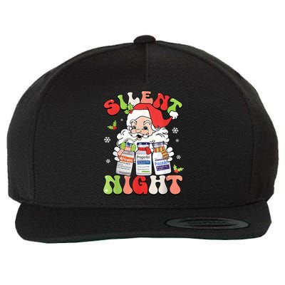 Retro Silent Night Icu Nurse Christmas Intensive Care Unit Gift Wool Snapback Cap