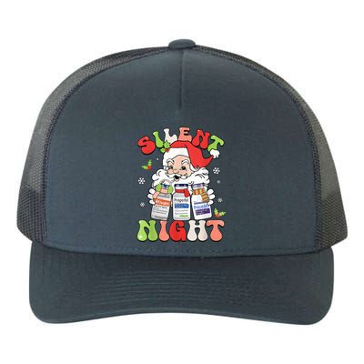 Retro Silent Night Icu Nurse Christmas Intensive Care Unit Gift Yupoong Adult 5-Panel Trucker Hat