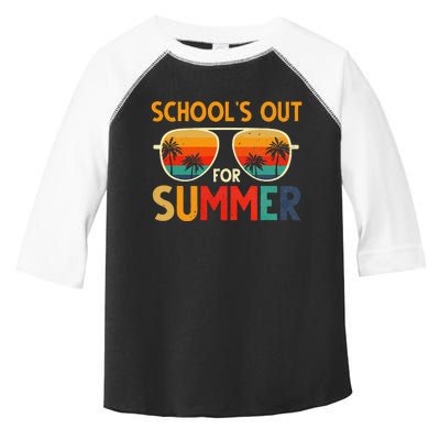 Retro Schools Out For Summer Last Day Of School Toddler Fine Jersey T-Shirt