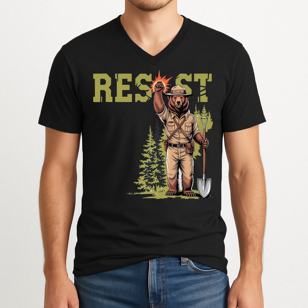 Resist Save Our Parks Alt US National Parks Women V-Neck T-Shirt