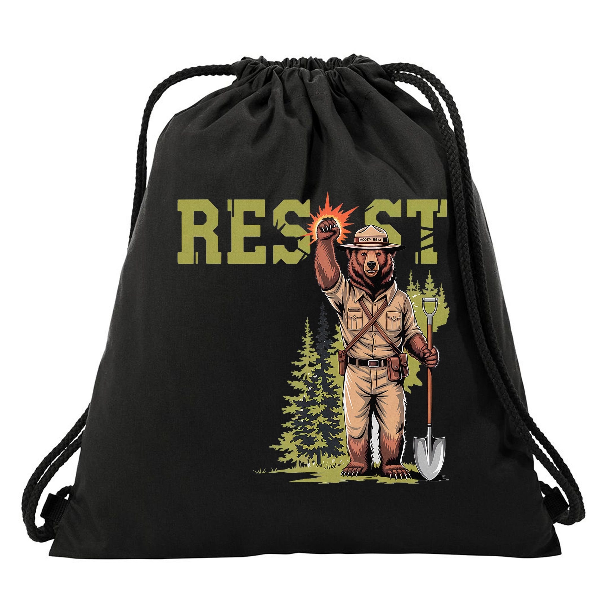 Resist Save Our Parks Alt US National Parks Women Drawstring Bag