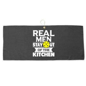 Real Stay Out Of The Kitchen Funny Pickleball Paddleball Large Microfiber Waffle Golf Towel