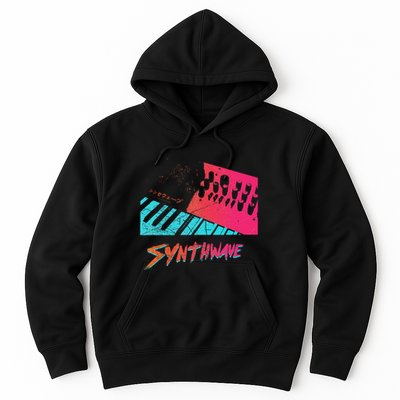 Retro Synthwave Outrun Synthesizer Nerd 80s 90s Hoodie
