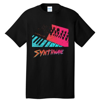 Retro Synthwave Outrun Synthesizer Nerd 80s 90s Tall T-Shirt