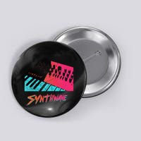Retro Synthwave Outrun Synthesizer Nerd 80s 90s Button