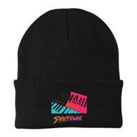 Retro Synthwave Outrun Synthesizer Nerd 80s 90s Knit Cap Winter Beanie