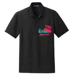 Retro Synthwave Outrun Synthesizer Nerd 80s 90s Dry Zone Grid Polo