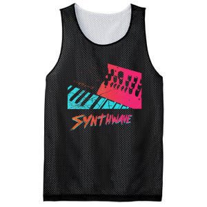 Retro Synthwave Outrun Synthesizer Nerd 80s 90s Mesh Reversible Basketball Jersey Tank