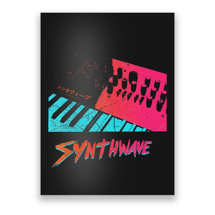 Retro Synthwave Outrun Synthesizer Nerd 80s 90s Poster