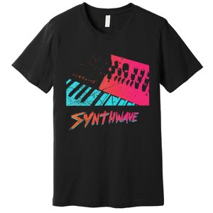 Retro Synthwave Outrun Synthesizer Nerd 80s 90s Premium T-Shirt