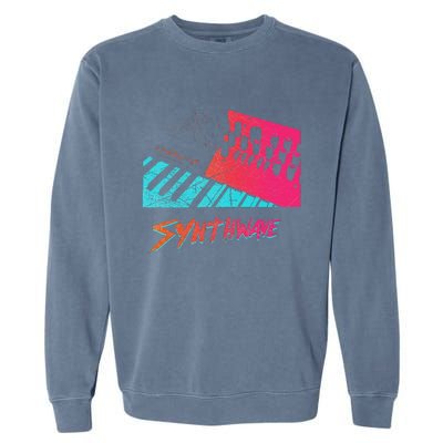 Retro Synthwave Outrun Synthesizer Nerd 80s 90s Garment-Dyed Sweatshirt